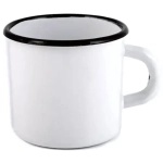 Кружка эмалированная 0,25л белая/слоновая 40104-022
