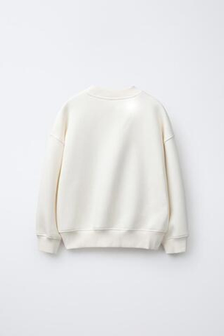 ZARA ТОЛСТОВКА С БАНТАМИ И ПАЙЕТКАМИ, ЭКРЮ