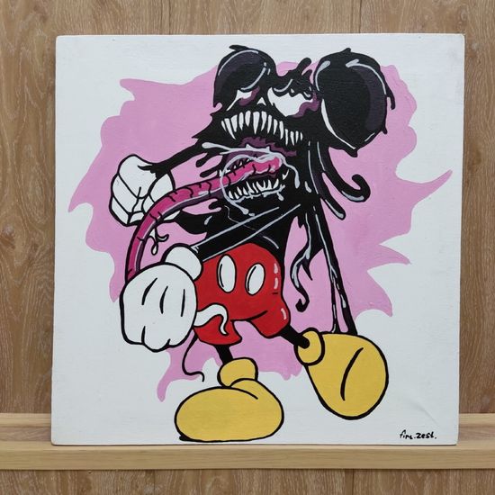 Картина авторская на холсте ВеномМикки (50х50см)