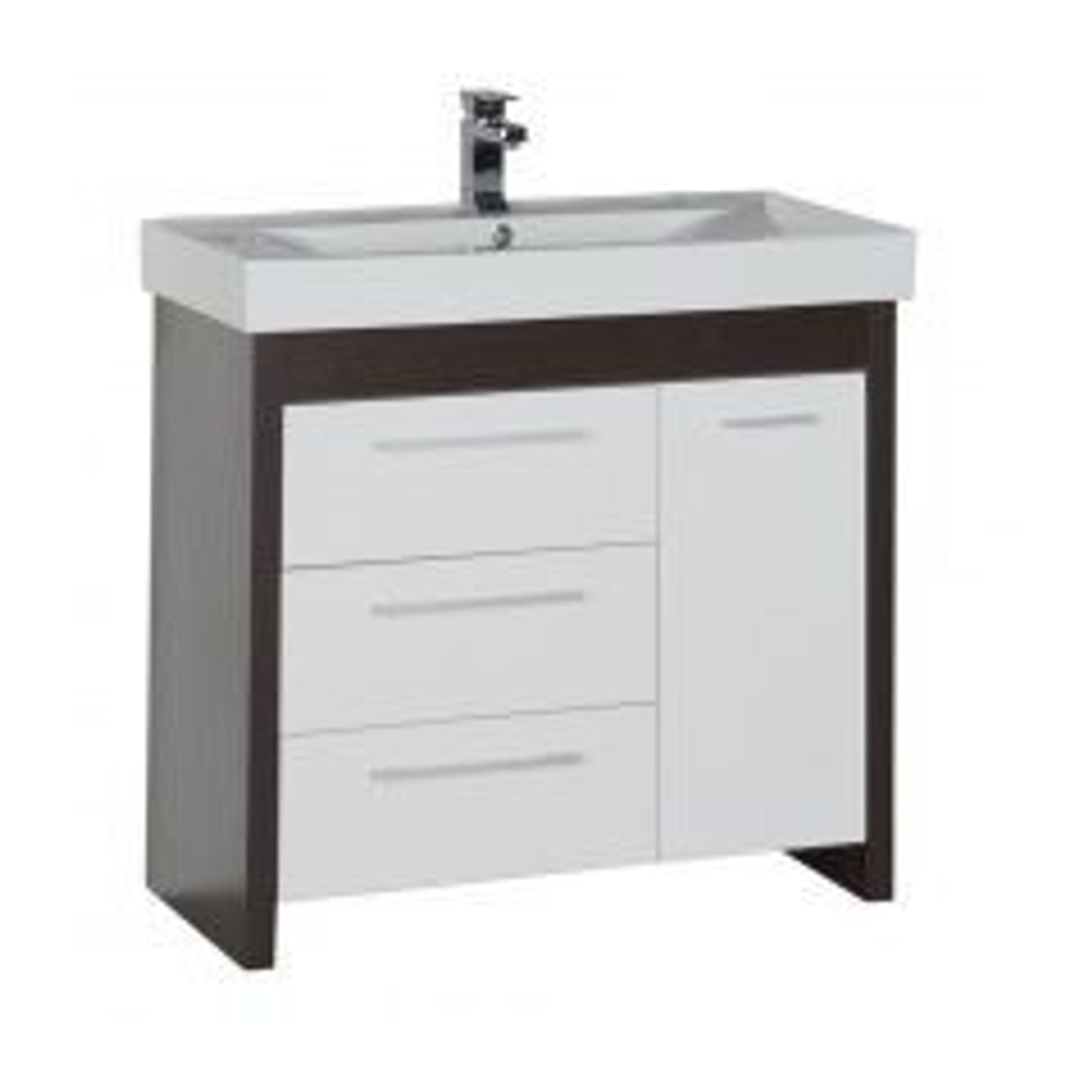 Тумба с раковиной Aquanet Тиана 100 венге