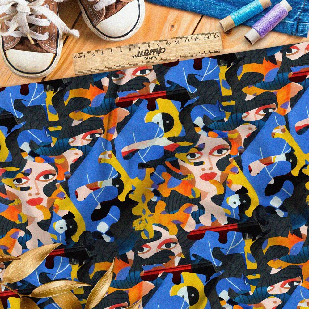 Ткань блэкаут «кордебалет» пабло пикассо