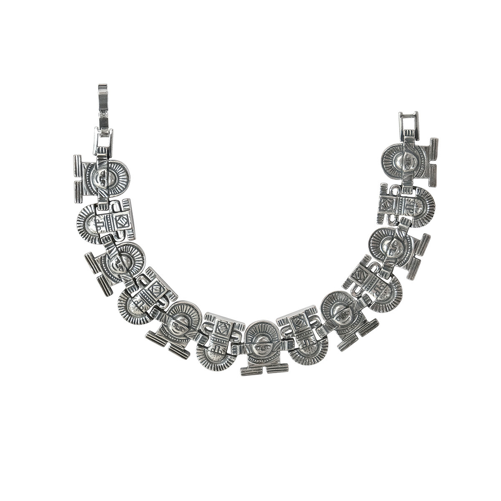 "Эль-Пасо" браслет в серебряном покрытии из коллекции "Этно" от Jenavi с замком пряжка