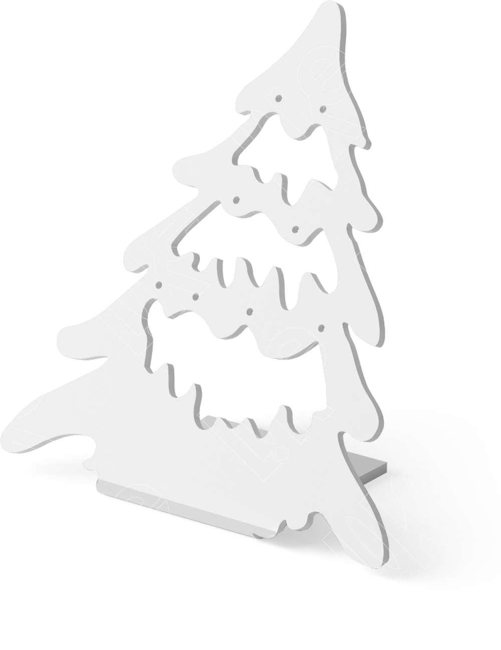 Подставка акриловая для серег/подвесок/ёлочка/отверстия/120*55*130 мм.