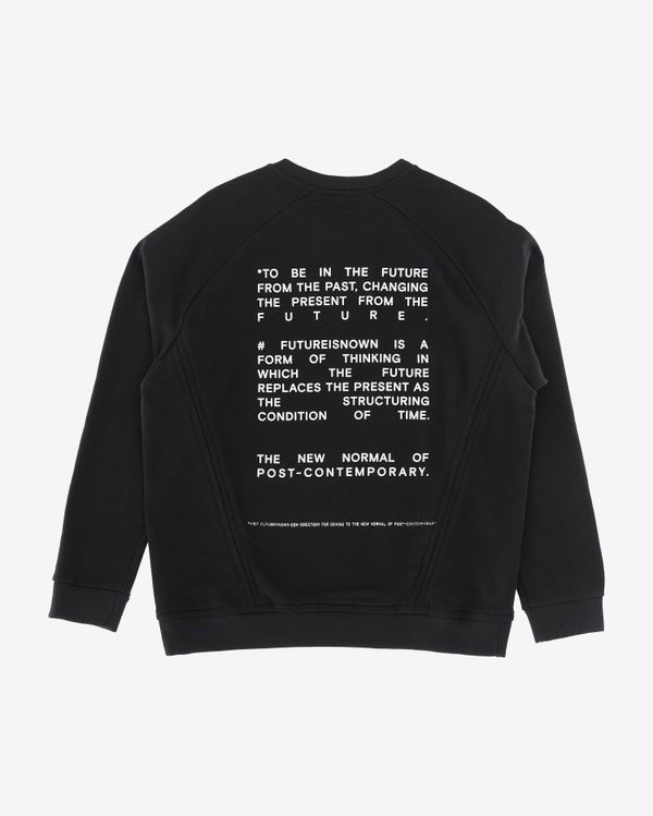 Толстовка Futureisnown Text Back Sweatshirt Черная - фото 3