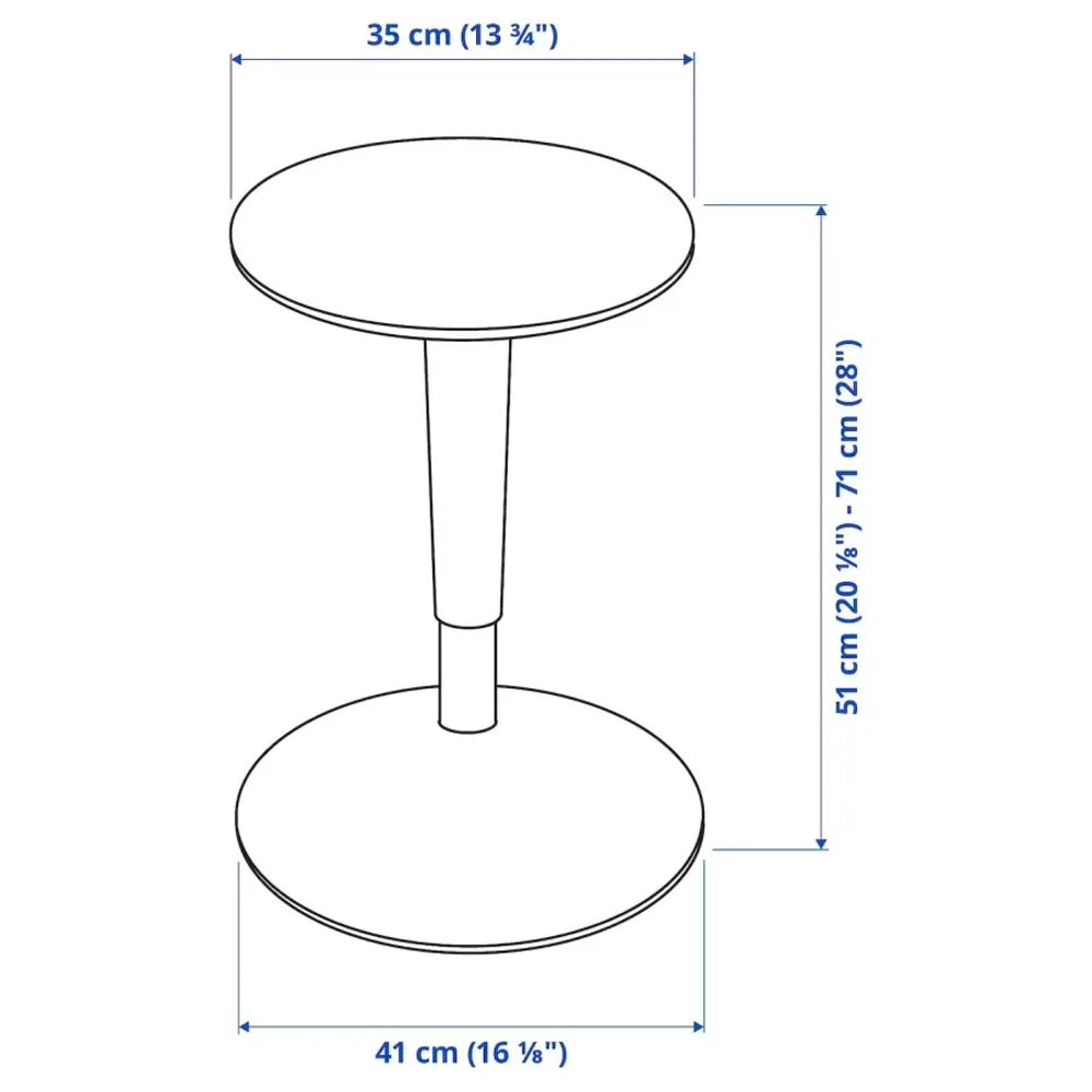 Высокий табурет - IKEA NILSERIK/ НИЛЬСЭРИК ИКЕА, 51 см, белый/синий