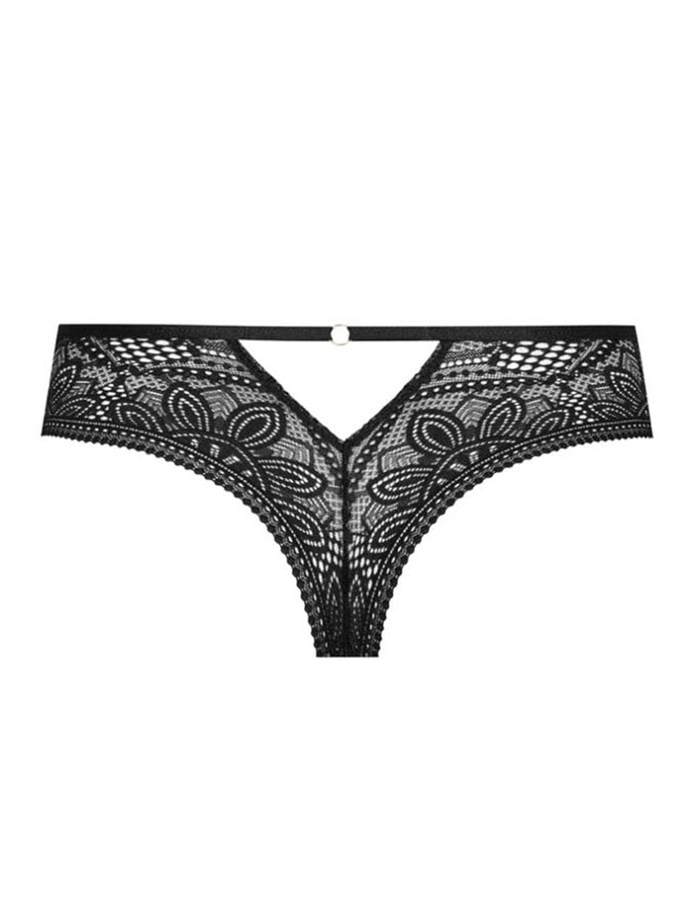 Кружевные стринги Mefemi DESIRE Stringi черный