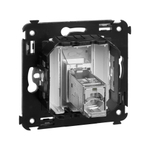 Компьютерная розетка RJ-45 в стену, кат.6 одинарная экранированная,"Avanti","Закаленная сталь"