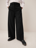 Брюки школьные с высокой талией для девочки Next Q76-908, Черный