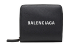 Balenciaga Bifold Cow Leather Wallet Women"s Black