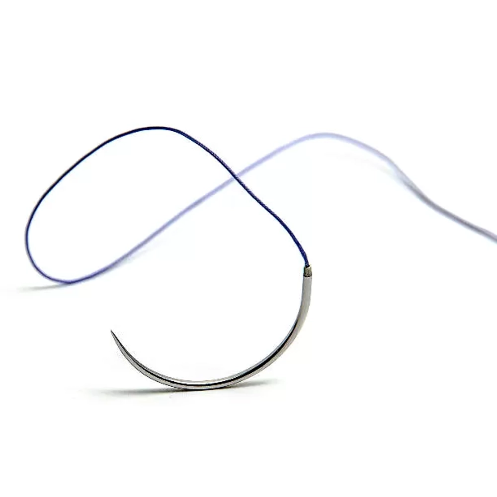 Фторлин крученый с покрытием синий МР3,5 (USP0) 75 см игла HR-30 20 шт