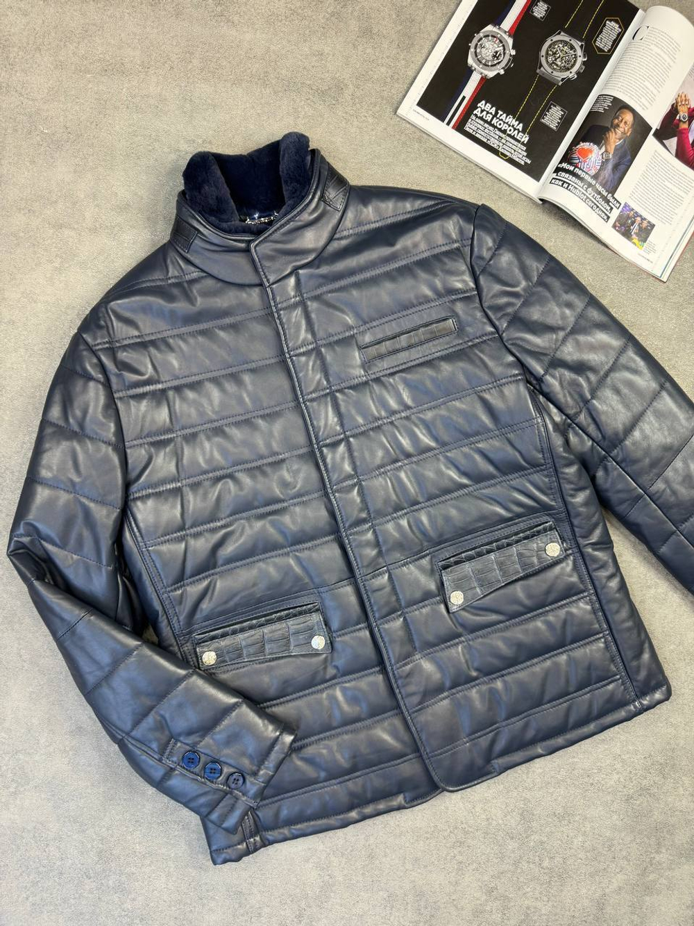 Куртка Stefano Ricci вставка из кожи крокодила