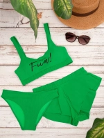 купальник раздельный 3 в 1 с шортами и топом для бассейна