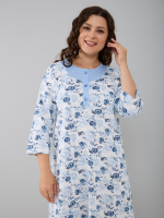 Ночная сорочка С-008/белоголубой-розы