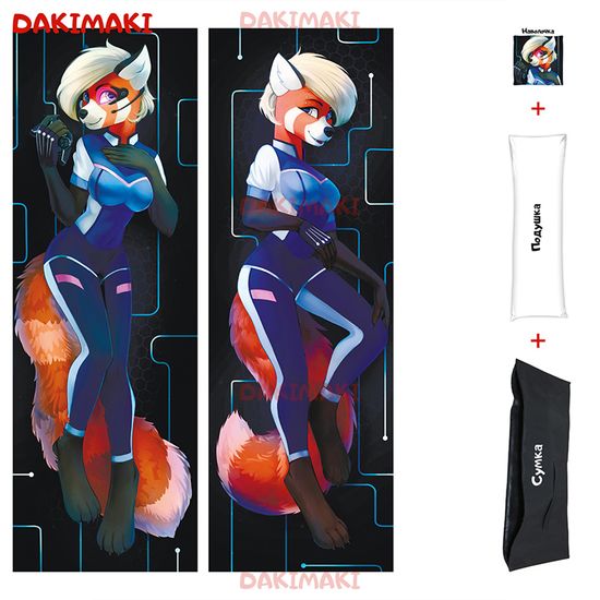 Дакимакура фурри Космическая панда арт. 0683