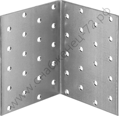 ЗУБР УКА-2.0 100х80х80 х 2 мм, равносторонний крепежный уголок, цинк (310206-100-080)