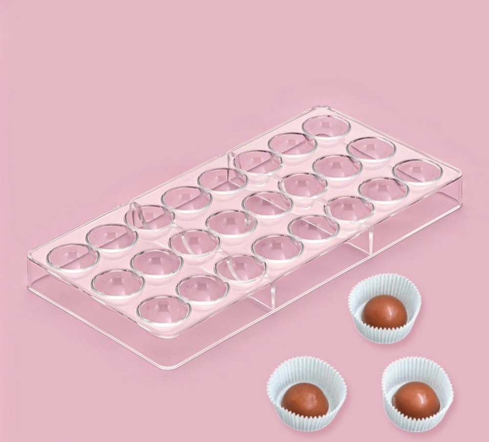 Пластиковая форма для шоколада "Полусфера" 27,5*13.5см