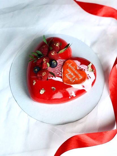 Торт муссовое сердце №1071