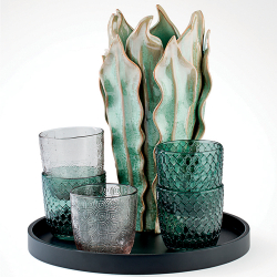 Стакан 310мл IVV Sixties сине-зеленый узор Одри