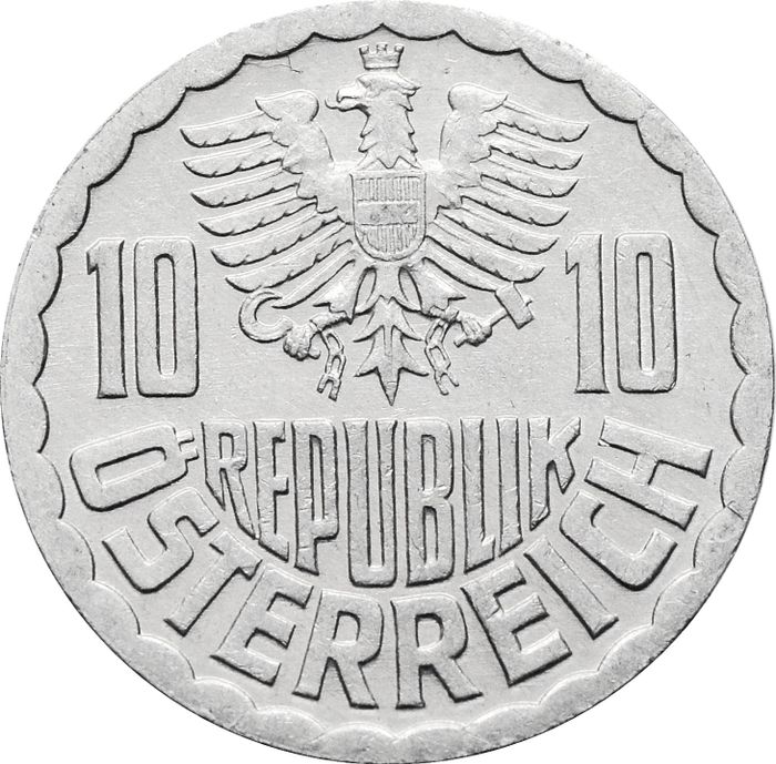 10 грошей 1951-2001 Австрия XF