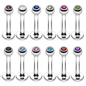 Лабрет сталь 1,2 мм (шарик/камень)