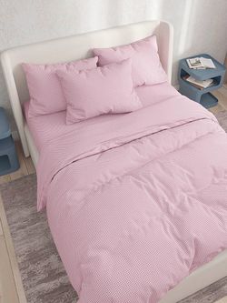 Простынь Сказка "Вязание розовое" 240х215 см, перкаль