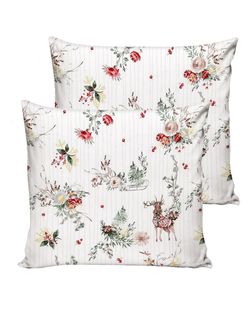 Наволочка комплект 2шт перкаль Сказка "Сочельник (кр)" 70x70 см на молнии