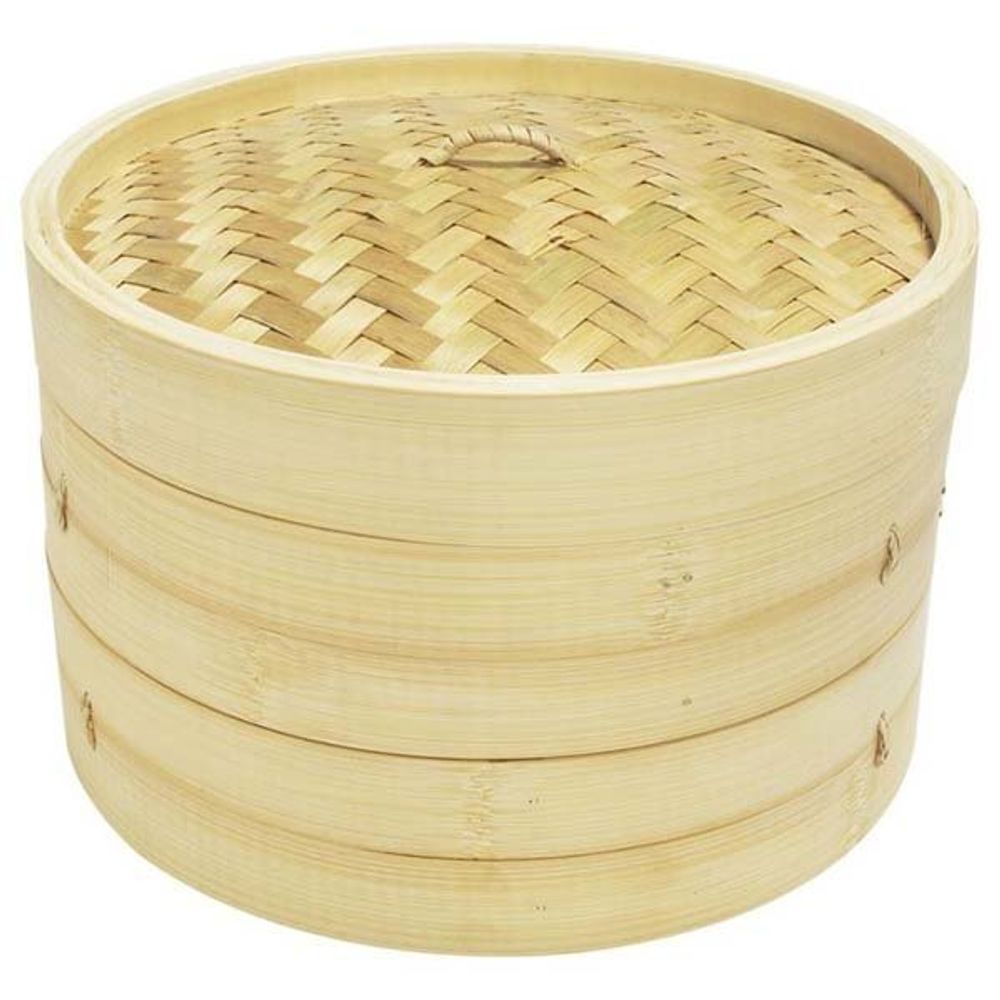 Пароварка бамбуковая Real Tang Bamboo Steamer 2 яруса 18 см