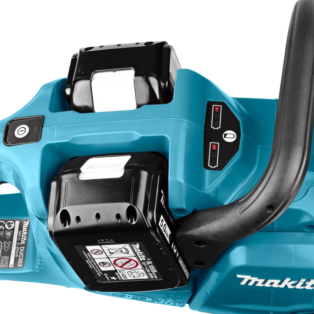 Makita DUC353PT2 аккумуляторная цепная пила (2 x 5 Ач, З/У)