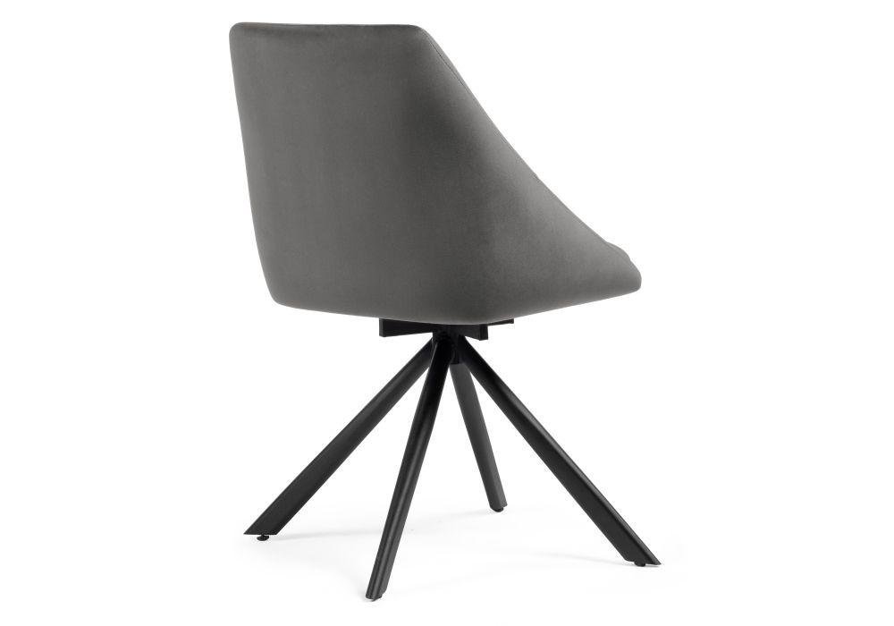 Стул на металлокаркасе Окленд крутящийся серый / черный