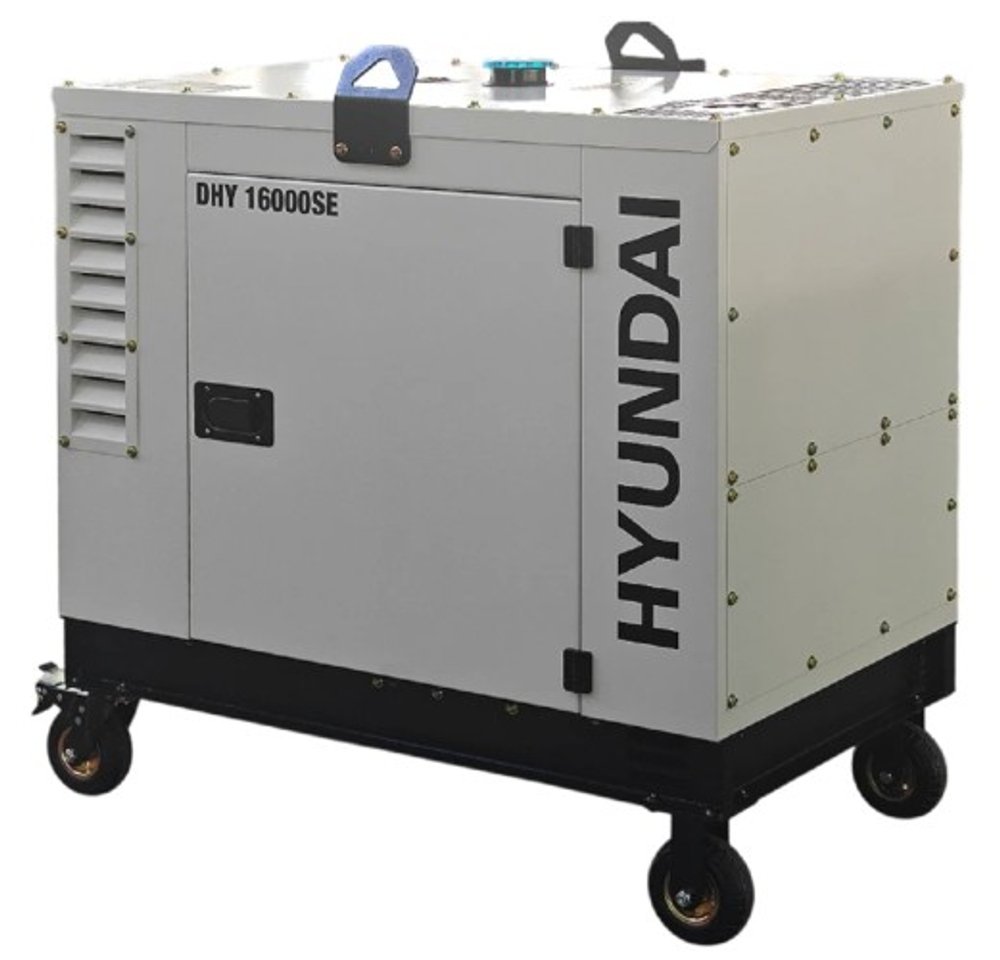 Электростанция дизельная с воздушным охлаждением HYUNDAI DHY 16000SE в кожухе