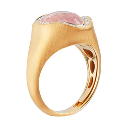 Кольцо с Морганитом и Бриллиантами, R0030-62/1