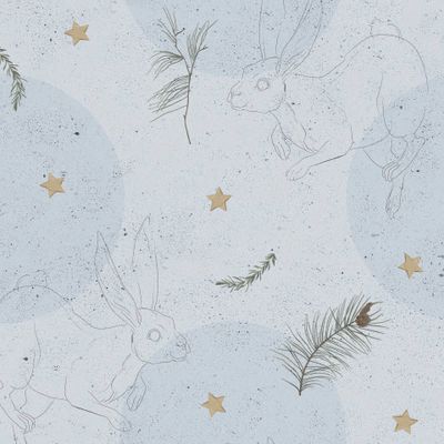 Зимние зайцы контур