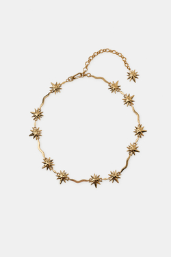 ZARA МЕТАЛЛИЧЕСКИЙ РЕМЕНЬ С СОЛНЦЕМ, ЗОЛОТИСТЫЙ