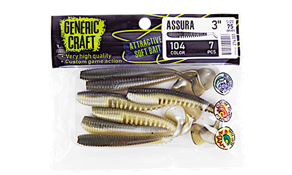 Мягкая приманка Generic Craft Assura 115мм цвет 104 5шт