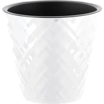 Горшок для цветов InGreen Manhattan D160мм, 1,6 л c дренажной вставкой, белоснежный жасмин