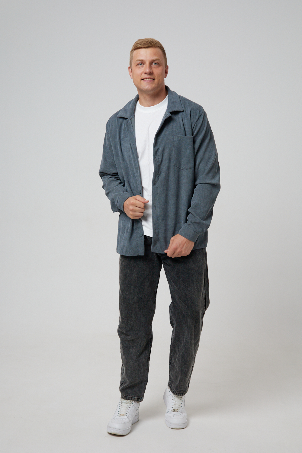 Рубашка мужская вельвет РММ-01