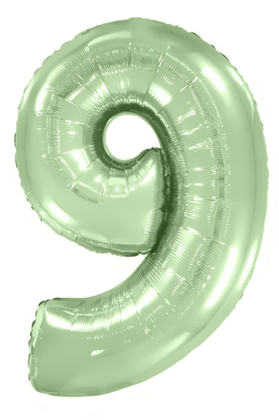 Цифра 9 "Мятный" (40''/102 см)