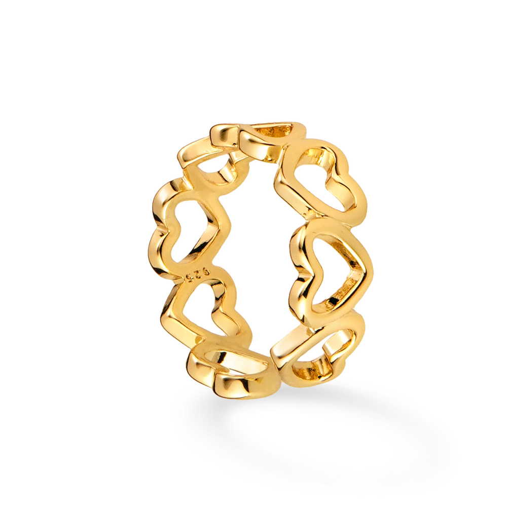 Латунное кольцо "В самое сердце" gold