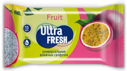 Ultra Fresh Влажные салфетки Flower_Fruit 15 шт., блок 120шт.