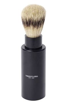 ИЗОГНУТАЯ КИСТЬ ДЛЯ БРИТЬЯ ВОРС СЕРЕБРИСТОГО БАРСУКА ЭБОНИТ T&H