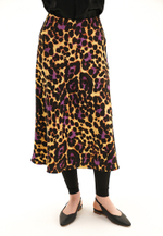 Юбка по косой animal print