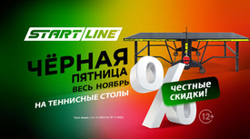 Чёрная пятница весь ноябрь! Скидки до 10% на теннисное оборудование! Акция действует до 30.11.2023