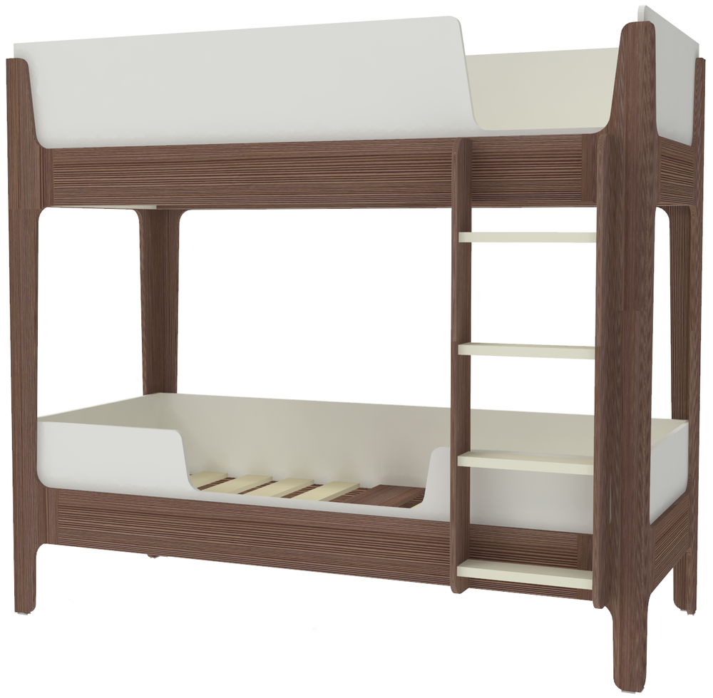 Кровать двухъярусная КарИВи Лотос Бодего Темный Белый