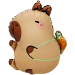 Шар Фольгированный Капибара с черепашкой (Коричневый)