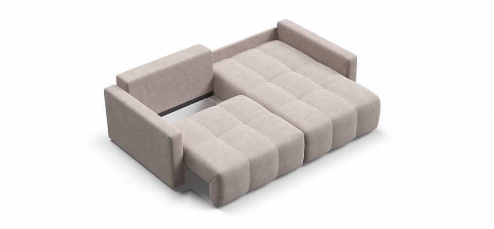 Диван Угловой Босс Тренд (Велюр Монолит латте)