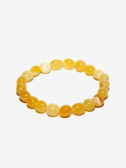 Браслет из цельного янтаря мятый шар 8-9 мм