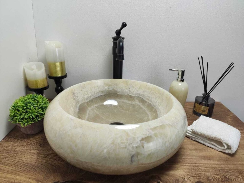 Раковина из оникса Donut Grey Medium DO-060163 45*45*15