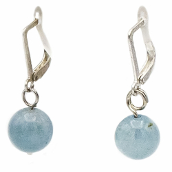 Серьги "Бонбон" аквамарин