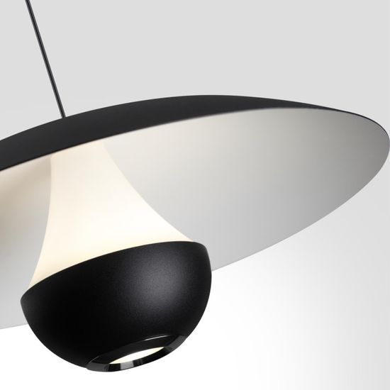 359336 OVER NT24 324 черный Светильник подвесной с механизмом регулировки высоты, провод 2м IP20 LED 4W вниз/3W вверх 760Лм 3000K 170-265V IMAN