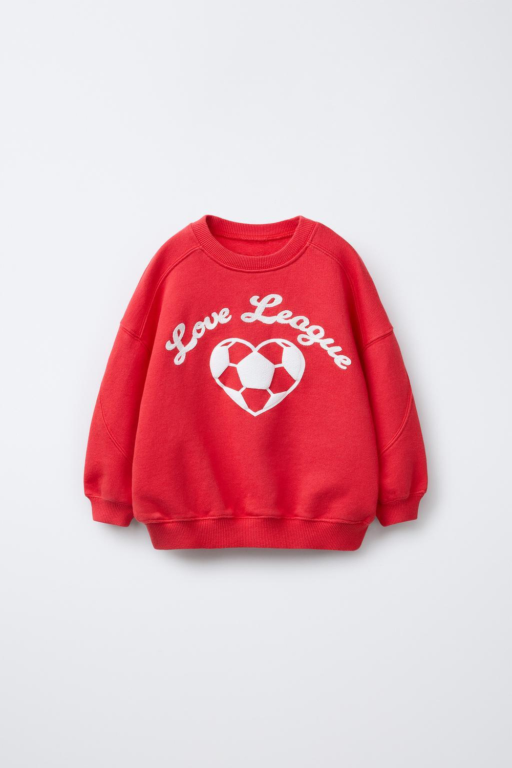 ZARA ТОЛСТОВКА С РЕЛЬЕФНЫМ ПРИНТОМ, КОРАЛЛОВО-КРАСНЫЙ